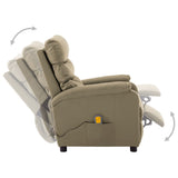 vidaXL Massage Chair Massaging Recliner Sleeper Chair for Elderly Faux Leather-32