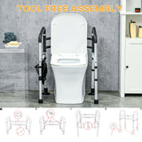 2 in 1 Stand Alone Toilet Safety Rails, Stand-Assist Walker with Adjustable Height Width