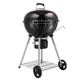 VEVOR 22" Kettle Charcoal Grill, Premium Kettle Grill with Wheels Grate and Cover, Porcelain-Enameled Lid and Firebowl with Slide Out Ash Catcher Thermometer for BBQ, Camping, Picnic, Patio and Backyard-8